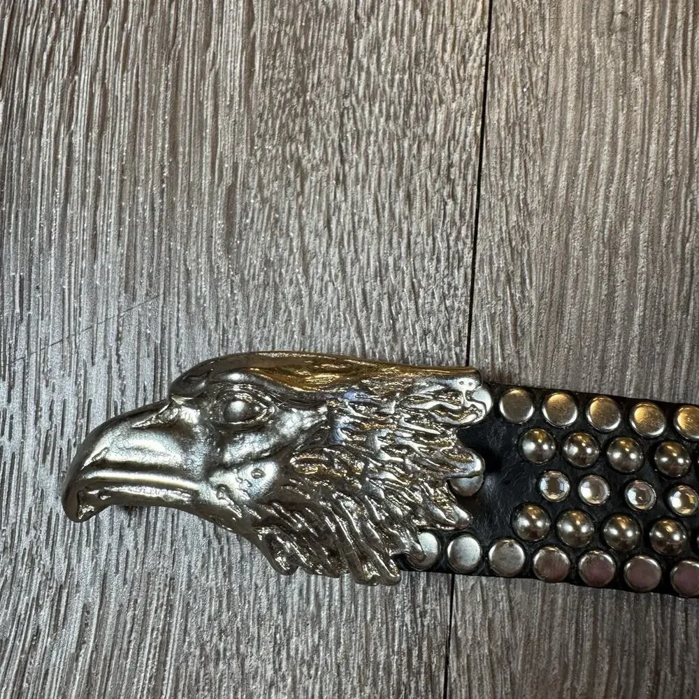 Women’s Vintage 80's belt KIPPY’S EAGLE Rhinestones Runway 1980’S Medium